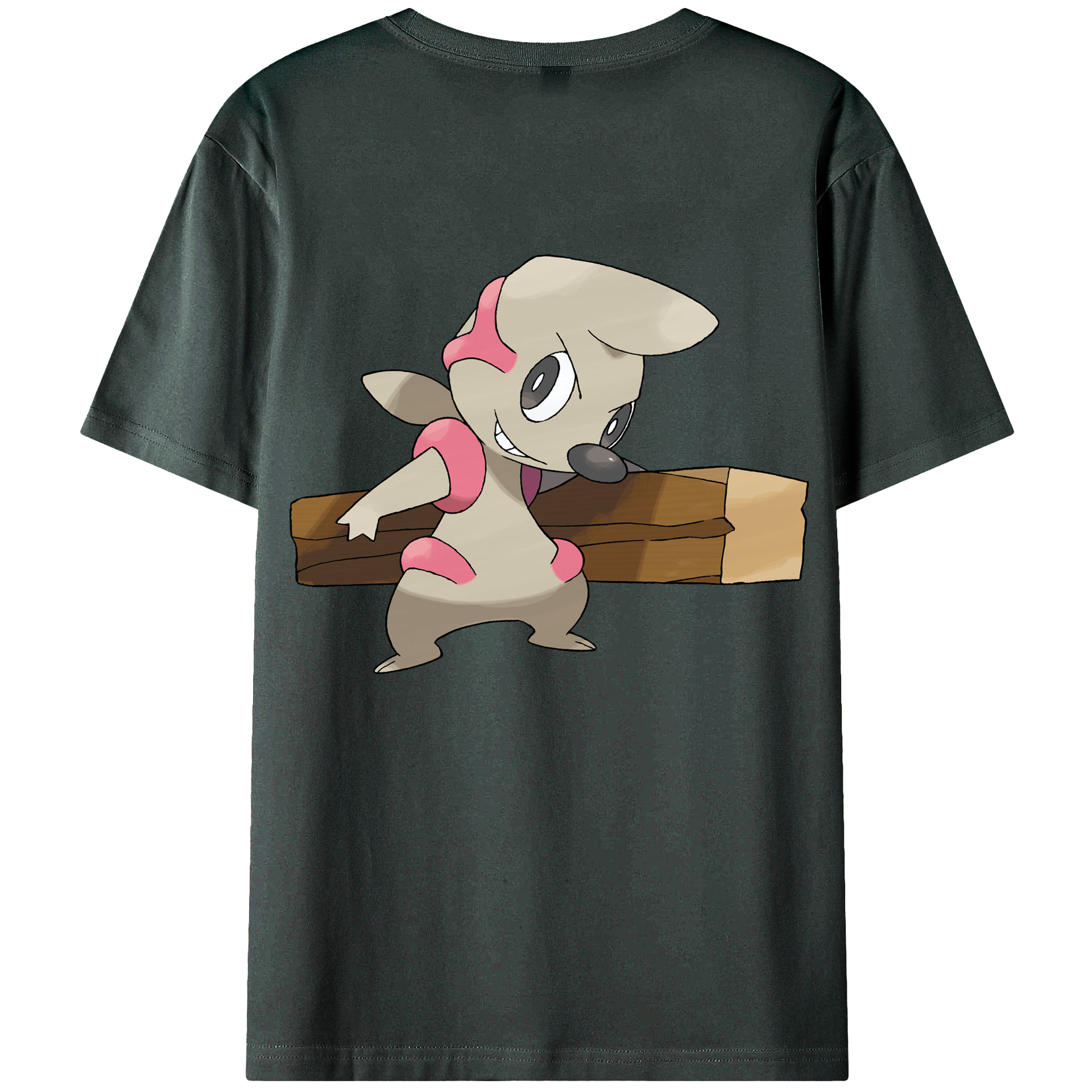 （画像用） ポケットモンスター Pokémon 綿100％ メンズ半袖Tシャツ（バックプリント） 通気性